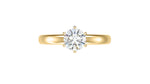 Load image into Gallery viewer, Round cut solitaire diamond 14K white gold ring
